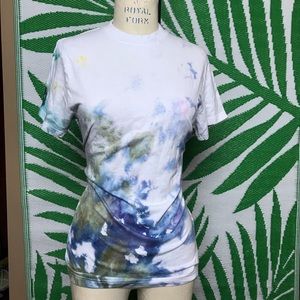 Handmade Earth inspired ice dyed T-shirt